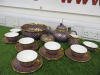 18 x Pieces of The East India Company Royal Bone China Benjarong 18ct Gold Hand Painted Crockery to Include: 1 x Tea Pot, 1 x Milk Jug, 1 x Sugar Bowl with Lid, 1 x Large Bowl, 7 x Tea Cups & 7 x Saucers. - 2