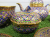 18 x Pieces of The East India Company Royal Bone China Benjarong 18ct Gold Hand Painted Crockery to Include: 1 x Tea Pot, 1 x Milk Jug, 1 x Sugar Bowl with Lid, 1 x Large Bowl, 7 x Tea Cups & 7 x Saucers. - 7