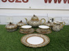 11 x Pieces of The East India Company Royal Bone China Benjarong 18ct Gold Hand Painted Crockery to Include: 1 x Tea Pot, 2 x Milk Jugs, 3 x Sugar Bowls with Lids, 2 x Tea Cups & 2 x Saucers & 1 x Plate.