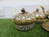 11 x Pieces of The East India Company Royal Bone China Benjarong 18ct Gold Hand Painted Crockery to Include: 1 x Tea Pot, 2 x Milk Jugs, 3 x Sugar Bowls with Lids, 2 x Tea Cups & 2 x Saucers & 1 x Plate. - 4