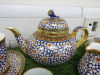 12 x Pieces of The East India Company Royal Bone China Benjarong 18ct Gold Hand Painted Crockery to Include: 1 x Tea Pot, 1 x Milk Jug, 1 x Sugar Bowl with Lid, 3 x Tea Cups & 3 x Saucers & 1 x Mug with Saucer & 1 x Small Cup. . - 2