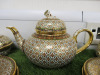 15 x Pieces of The East India Company Royal Bone China Benjarong 18ct Gold Hand Painted Crockery to Include: 1 x Tea Pot, 1 x Milk Jug, 1 x Sugar Bowl with Lid, 3 x Tea Cups & 3 x Saucers & 1 x Mug with Saucer & 1 x Small Cup. . - 2