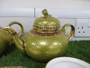 24 x Pieces of The East India Company Royal Bone China Benjarong 18ct Gold Hand Painted Crockery to Include: 3 x Tea Pots with 2 Lids, 2 x Sugar Bowls with 1 Lid, 3 x Tea Cups, 3 x Saucers, 3 x Coffee Cups, 1 x Saucer, 1 x Tray, 8 x Plates & 12 x Cake For - 2