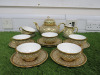 15 x Pieces of The East India Company Royal Bone China Benjarong 18ct Gold Hand Painted Crockery to Include: 1 x Tea Pot, 1 x Milk Jug, 7 x Tea Cups & 6 x Saucers.