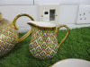 15 x Pieces of The East India Company Royal Bone China Benjarong 18ct Gold Hand Painted Crockery to Include: 1 x Tea Pot, 1 x Milk Jug, 7 x Tea Cups & 6 x Saucers. - 3