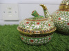 3 x Pieces of The East India Company Royal Bone China Benjarong 18ct Gold Hand Painted Crockery to Include: 1 x Tea Pot, 1 x Sugar Bowl with Lid & 1 x Milk Jug. - 4