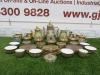 59 x Pieces of Assorted The East India Company Bone China Benjarong 18ct Gold Hand Painted Crockery to Include: 3 x Tea Pots with 2 Lids, 6 x Sugar Bowls with Lids, 3 x Milk Jugs, 3 x Mugs, 8 x Cups, 12 x Saucers, 1 x Plate & 23 x Coasters.