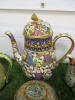 59 x Pieces of Assorted The East India Company Bone China Benjarong 18ct Gold Hand Painted Crockery to Include: 3 x Tea Pots with 2 Lids, 6 x Sugar Bowls with Lids, 3 x Milk Jugs, 3 x Mugs, 8 x Cups, 12 x Saucers, 1 x Plate & 23 x Coasters. - 2