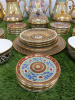 59 x Pieces of Assorted The East India Company Bone China Benjarong 18ct Gold Hand Painted Crockery to Include: 3 x Tea Pots with 2 Lids, 6 x Sugar Bowls with Lids, 3 x Milk Jugs, 3 x Mugs, 8 x Cups, 12 x Saucers, 1 x Plate & 23 x Coasters. - 7