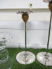 2 x Pair of Candle Holders to Include: 1 x Glass Pair & 1 x Stainless Steel. - 2