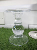 2 x Pair of Candle Holders to Include: 1 x Glass Pair & 1 x Stainless Steel. - 4