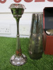 Lot Consisting of 10 Silver Plated Items to Include: 2 x Bowls, 4 x Cups with Lids, 1 x Sugar Bowl, 1 x Candle Stick Holder 2 x Cocktail Shakers. - 4