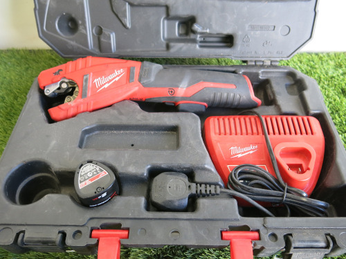 Milwaukee Cordless Pipe Cutter, Model C12 PC. Comes with Battery, Charger & Carry Case.