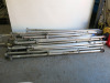Approx 125 Assorted Pieces of Large Aluminium Scaffold Tower Component Parts to Include: 77 x Assorted Length Brace Bars, 32 x Stabiliser Legs, 9 x Frames, 3 x Stand Platforms & 4 x Trapdoor Platforms. - 6