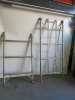 Approx 125 Assorted Pieces of Large Aluminium Scaffold Tower Component Parts to Include: 77 x Assorted Length Brace Bars, 32 x Stabiliser Legs, 9 x Frames, 3 x Stand Platforms & 4 x Trapdoor Platforms. - 24