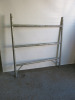 Approx 125 Assorted Pieces of Large Aluminium Scaffold Tower Component Parts to Include: 77 x Assorted Length Brace Bars, 32 x Stabiliser Legs, 9 x Frames, 3 x Stand Platforms & 4 x Trapdoor Platforms. - 25
