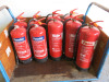 Quantity of Fire Extinguishers & Site Fire Extinguisher Stands to Include: 4 x Commander 9kg Powder Fire Extinguishers, 4 x Sentinel 9Lt Water Fire Extinguishers, 1 x Sentinel Foam 9Lt Fire Extinguisher, 9 x Mobile Double Fire Extinguisher Trolleys with 3