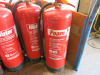 Quantity of Fire Extinguishers & Site Fire Extinguisher Stands to Include: 4 x Commander 9kg Powder Fire Extinguishers, 4 x Sentinel 9Lt Water Fire Extinguishers, 1 x Sentinel Foam 9Lt Fire Extinguisher, 9 x Mobile Double Fire Extinguisher Trolleys with 3 - 4