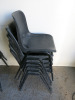17 x Black Plastic Stacking Chairs. - 2