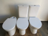 3 x Toilets in White. Comes with 2 Cisterns. - 4