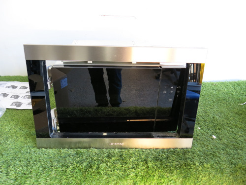 Smeg Stainless Steel & Eclipse Glass Built In Microwave, Model FMI320X2. Comes in Original Box with Installation Leaflet.