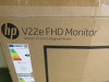 HP V22e FHD Monitor. Comes in Original Box with Power Supply. - 3