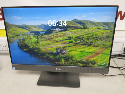 Dell 27" AIO 7777 Series PC, Model W18C. Running Windows 10 Home. Intel Core i7-8700T, CPU @ 2.40Ghz, 16GB RAM, 931GB HDD.