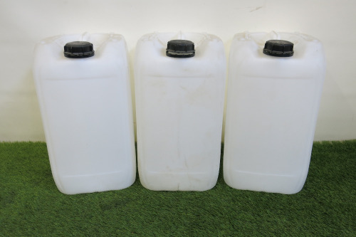 3 x Large White Containers with Lids.