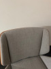 Boss Design Kruze Low Back KRU12 Swivel Armchair in Grey Fabric, with Wooden Back & Chrome Legs. - 5