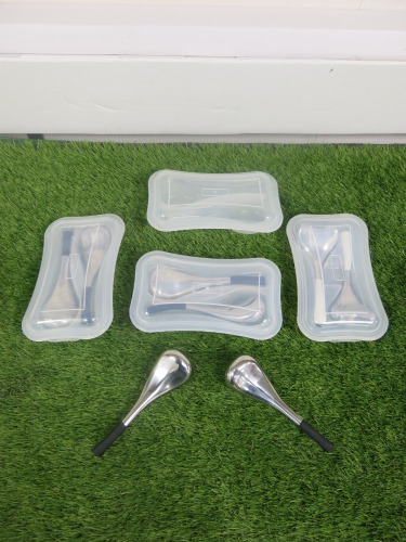 4 x Pairs of Stainless Steel Facial Massage Cryo Spoon .