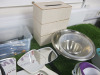 Quantity of Beauty Accessories to Include: 10 x Handheld Mirrors, 12 x Combs, 5 x Brushes, 9 x Hair Clips, 3 x Tissue Boxes, 4 x Containers, 7 x Stainless Steel Kidney Dishes & 12 x Assorted Sized Bowls. - 6