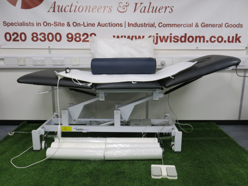 Addax Medical Electrical Adjustable Treatment Bed, Comes with Senokiss UB100-X Electric Blanket, Blue Bolster Pillow, Pillow & 6 x Long Paper Towel Rolls.