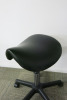 Height Adjustable Black Saddle Massage Stool, with Black Legs. - 2