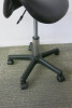 Height Adjustable Black Saddle Massage Stool, with Black Legs. - 3