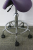 Height Adjustable Purple Saddle Massage Stool, with Chrome Legs. - 3