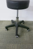 Height Adjustable Black Medical Rolling Stool, with Black Legs. - 3