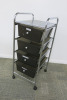 Chrome 4 Drawer Mobile Trolley.