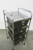 Chrome 4 Drawer Mobile Trolley. - 2