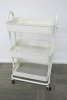 White 3 Tier Mobile Storage Trolley.