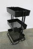 Black 3 Tier Mobile Storage Trolley. - 2