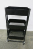 Black 3 Tier Mobile Storage Trolley. - 2
