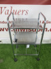 Chrome Mobile Trolley with 3 Shelves. - 3
