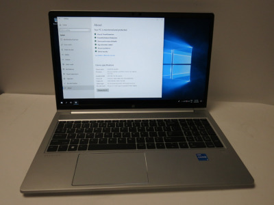 HP ProBook 15.5" Laptop, Running Windows 10 Enterprise, Intel Core i5-1135G7 @ 2.40GHz, 8GB RAM, 216GB SSD Storage. Comes with Power Supply.
