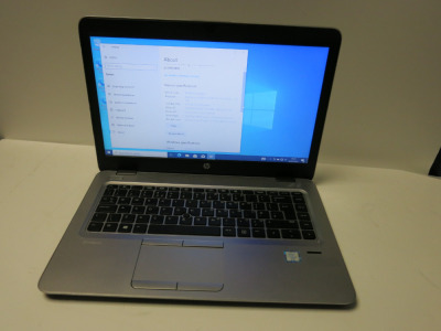 HP Elite Book 840 G3 14" Laptop, Running Windows 10 Pro, Intel Core i5-6300, CPU @ 2.40GHz, 8GB RAM, 237GB Storage. Comes with Power Supply.