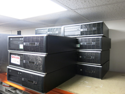 11 x HP Compaq Elite 8300 Small Form Factor PC's & 1 x Dell OptiPlex 745. HDD's Removed For Spares or Repair.