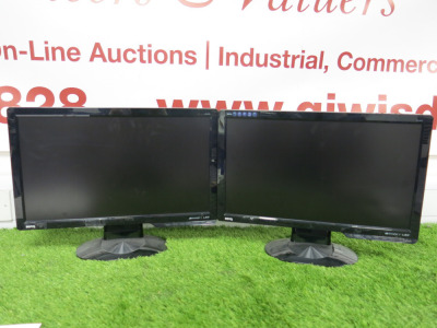 2 x Benq 21.5" Monitors, Model GL2023. NOTE: requires power supply.