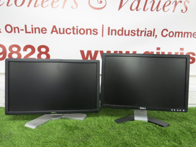2 x Dell Monitors to Include: 1 x 19.5" Monitor, Model P2012Ht & 1 x 19" Monitor, Model E198WFPv.