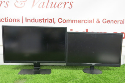 2 x Monitors to Include: 1 x Benq 23.5" GW2470 Monitor & 1 x AOC E2270Sw. Comes with Power Supply.