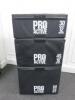 Set of 3 x Pro Active Soft Plyo Boxes. Sizes Include 60cm/45cm & 30cm. - 3