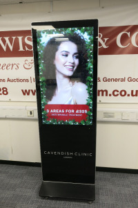 Digini 43" Cavendish Clinic Branded Digital Display Screen. Overall Height 183cm.